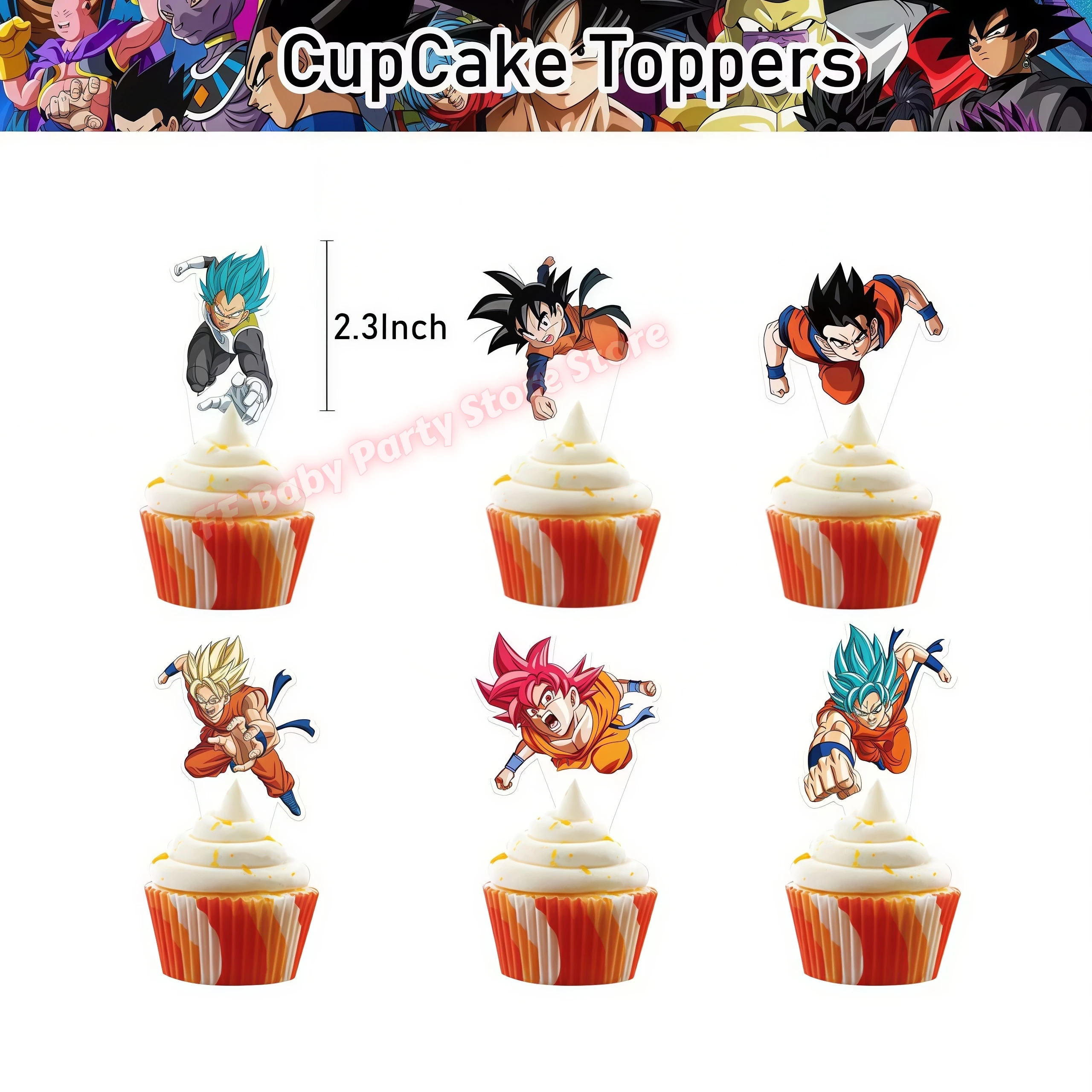Dragon Ball Geburtstagsparty-Zubehör Son Goku Luftballons Pappbecher Teller Schlüsselanhänger Armbänder Jungen Party-Favoriten Geburtstagsdekoration – Detail 20