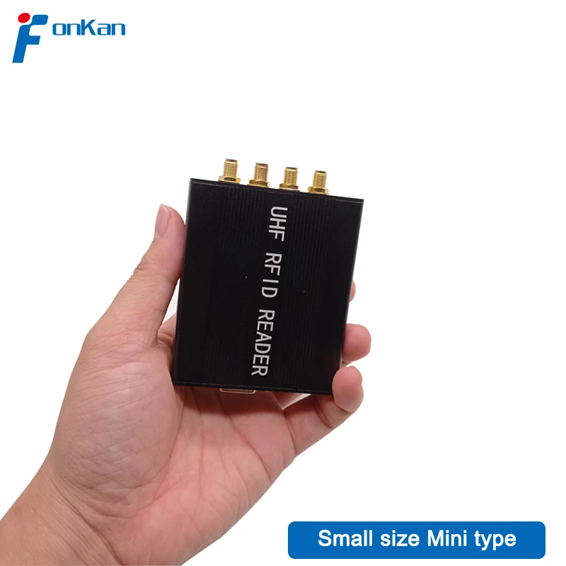 FONKAN RS232 Interface Mini 4 Antenna Port ISO18000-6C Free SDK UHF RFID Reader