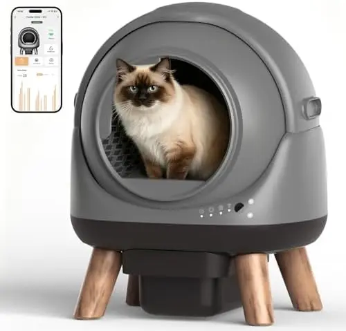 Self Cleaning Litter Box - Orbitie Automatic Cat Litter Box Self Cleaning for Multiple Cats with App Control, Auto