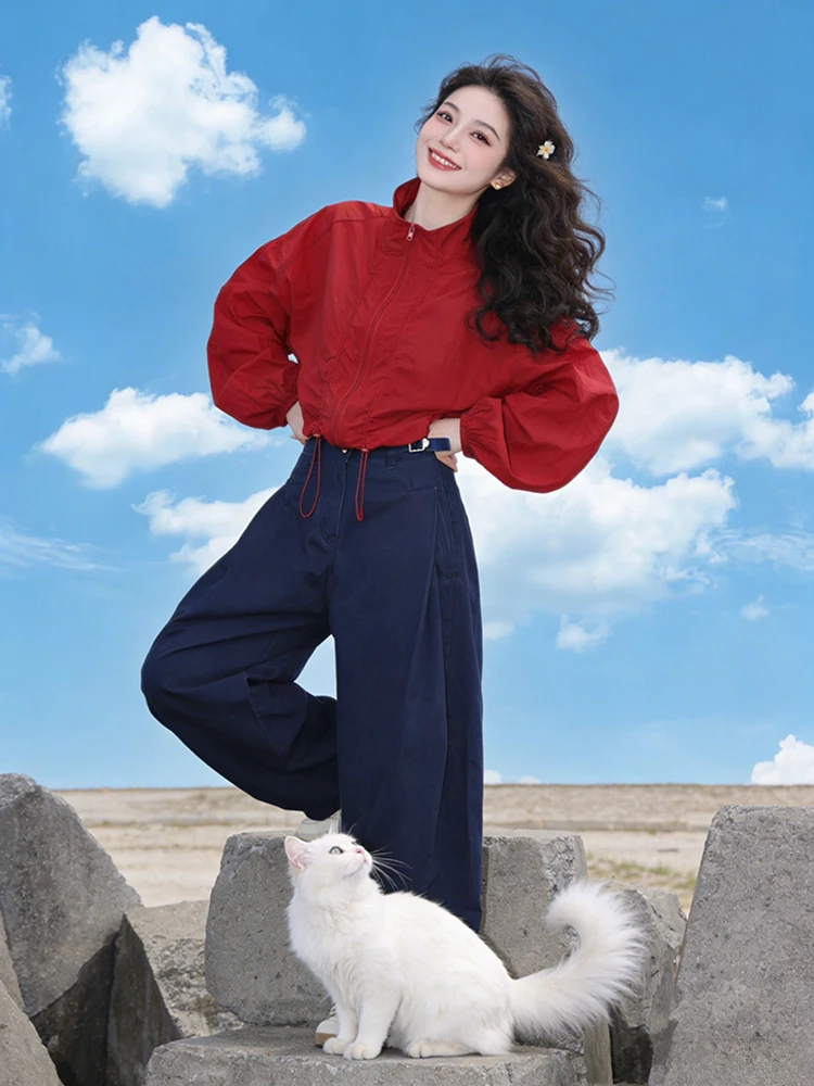 women's-short-breathable-stand-collar-fleece-spring-autumn-outerwear-uv-protection-fashionable-versatile-lightweight-jacket