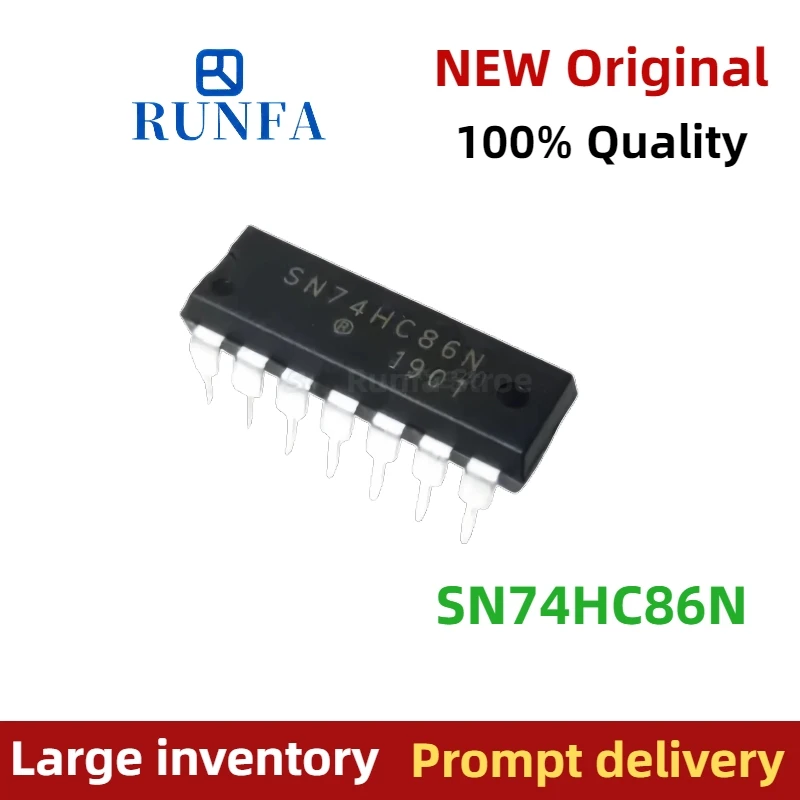 10pcs/lot SN74HC86N 74HC86N Four-way 2-input XOR logic chip gate DIP-14 New original