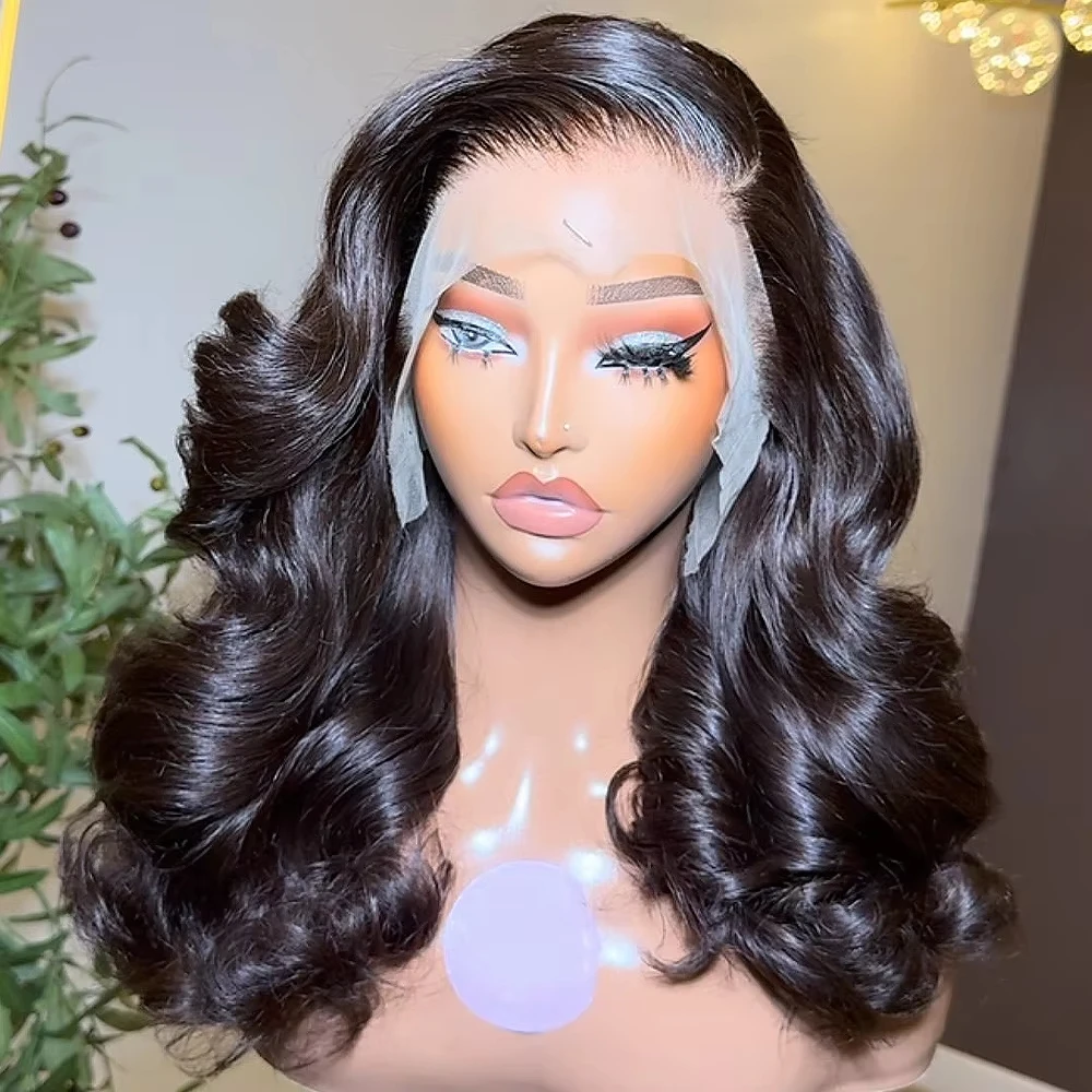 Bon Prix 250% Perruque BOB Courte Perruque شعر خام Sans Colle Perruque 13x6 13x4 دانتيل شفاف Perruques Naturelles en Dentelle Pleine Perruque Naturelle Moins Cher Perruque Livraison 3 Jours France Perruque Boucle #2