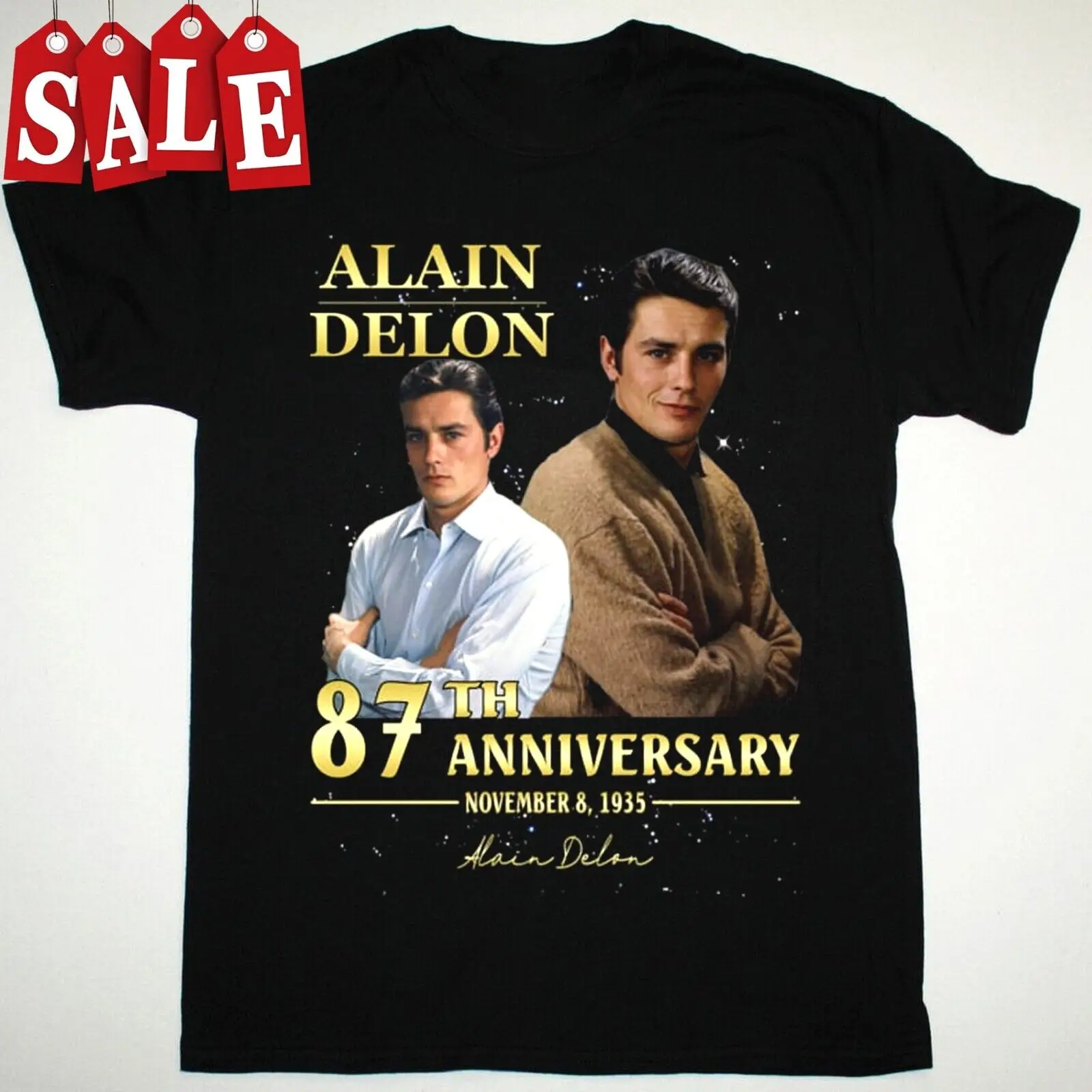 Raro Alain Delon regalo para Fans hombres S-235XL camiseta 7D213 camiseta mujer Anime cosas hombres regalo camisas para hombres nuevas en Tops