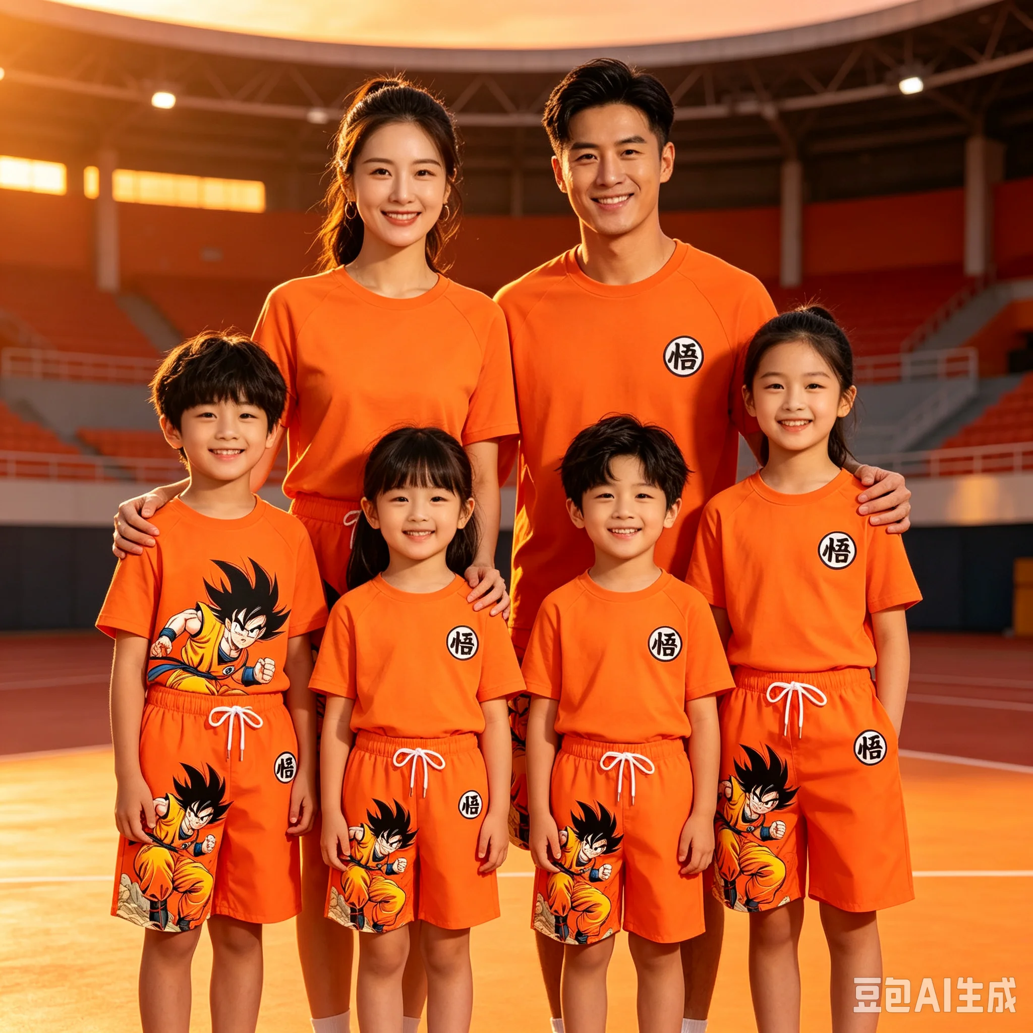 2026 New Hot Sale Dragon Ball Goku Kanji Symbol Anime Print Beach Shorts Casual Loose Family Matching Outfits Summer Quick Dry