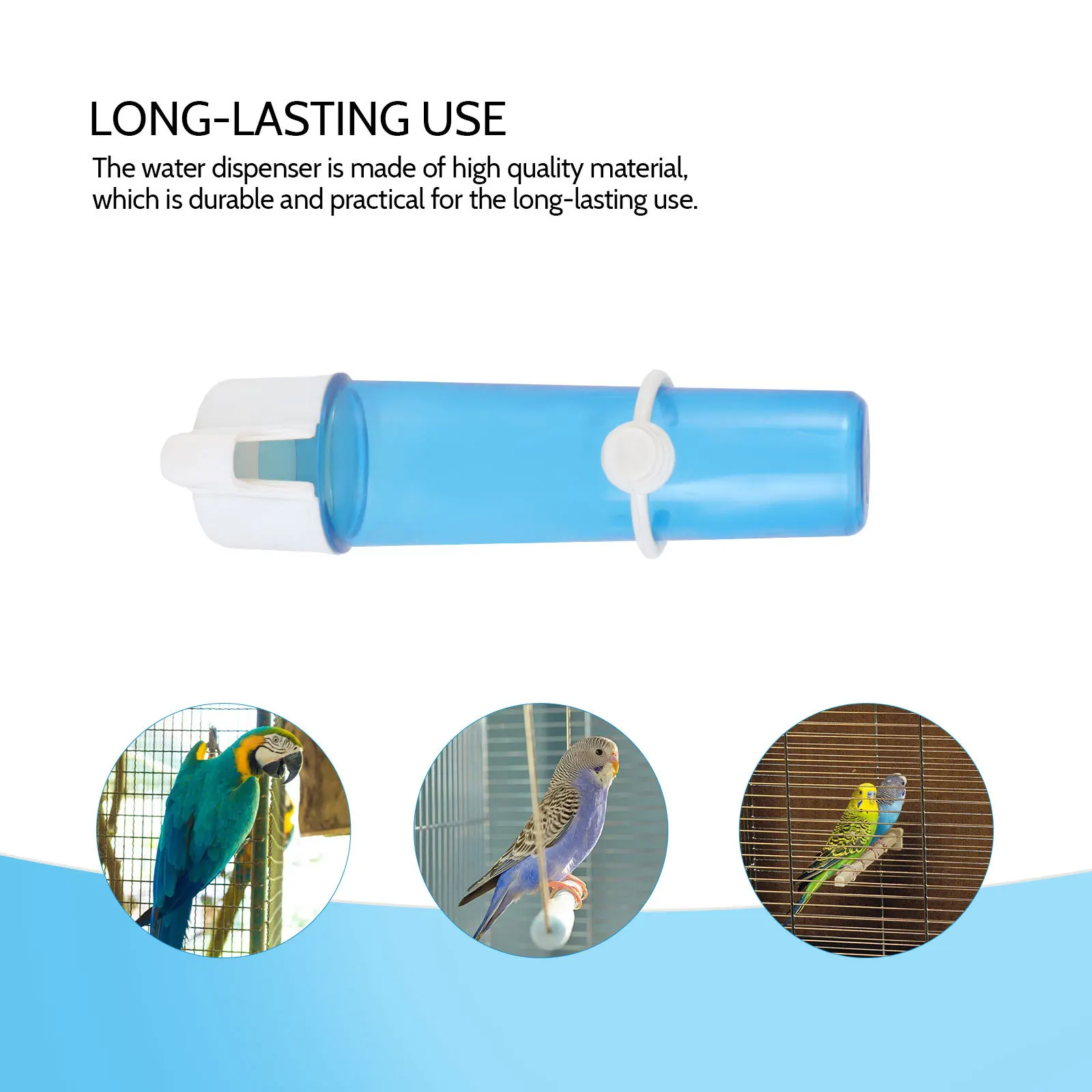 

1Pcs Bird Water Dispenser Automatic Feeding Container Exquisite Workmanship Not Easy to Break Pet Bird Water Bowl Tool