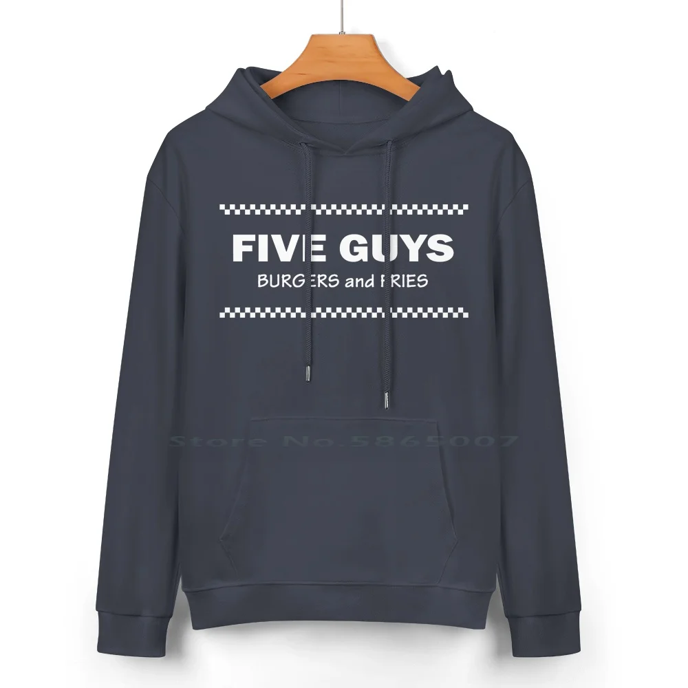 Five Guys Burgers And Fries Pure Cotton Hoodie Sweater 24 Colors Five Guys Burgers And Fries Restaurant Fast Food Shake