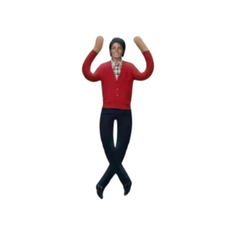 New Style Michael Jackson Cosplay Prop Doll Plush Stuffed Figure Dolls Room Decoration Abstract Joint Mobility Props Gift image 3