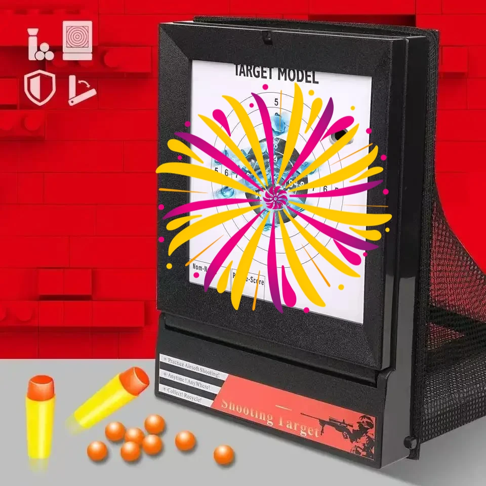 

A1A Airsoft Target with Trap Net Catcher Pellet&BB Bullets Recycling Targets Portable Folding Metal Target for Shooting Training