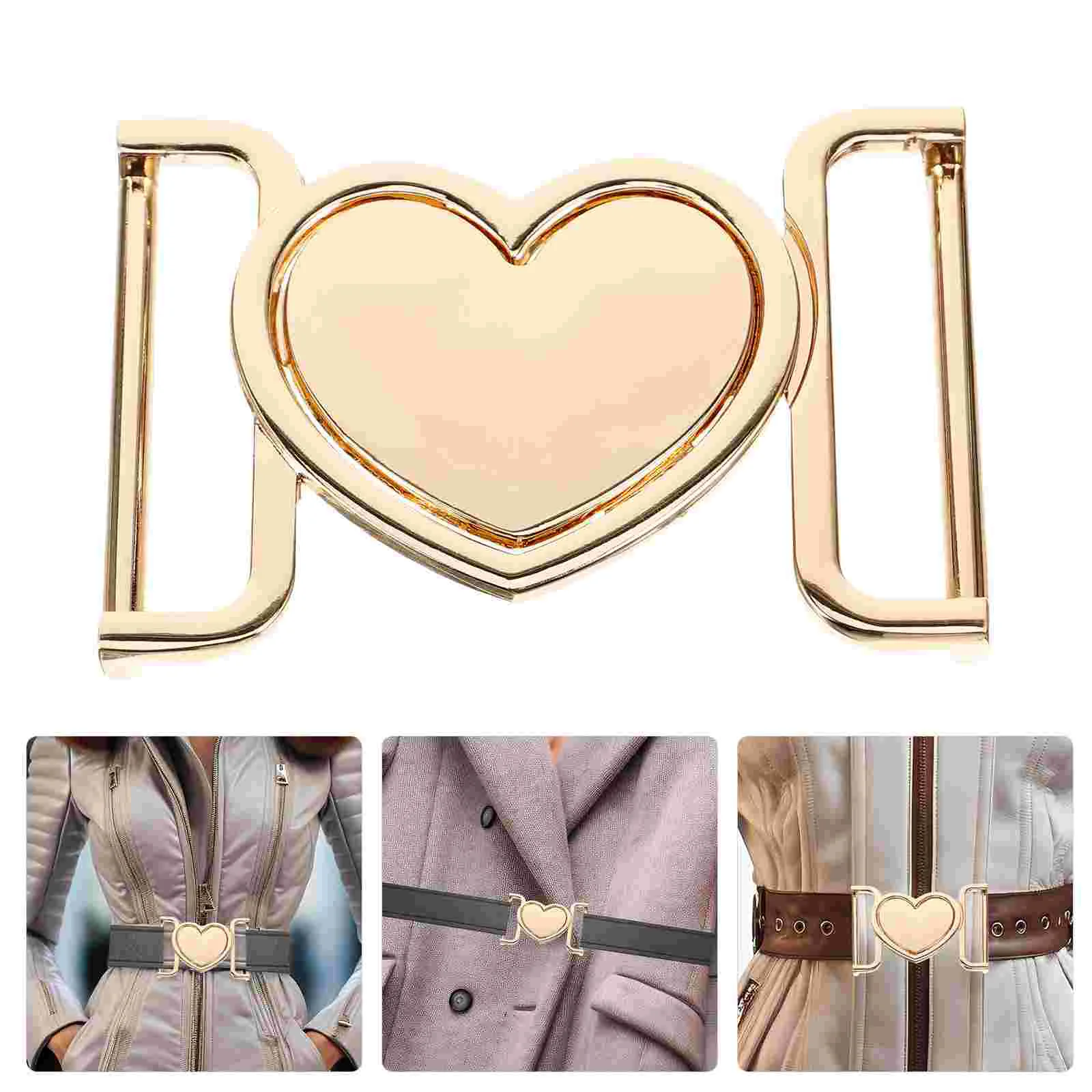 

Heart-shaped Buckle Dress Coat Clasp for Sweater Metal Closure Wind Toggle Replacement