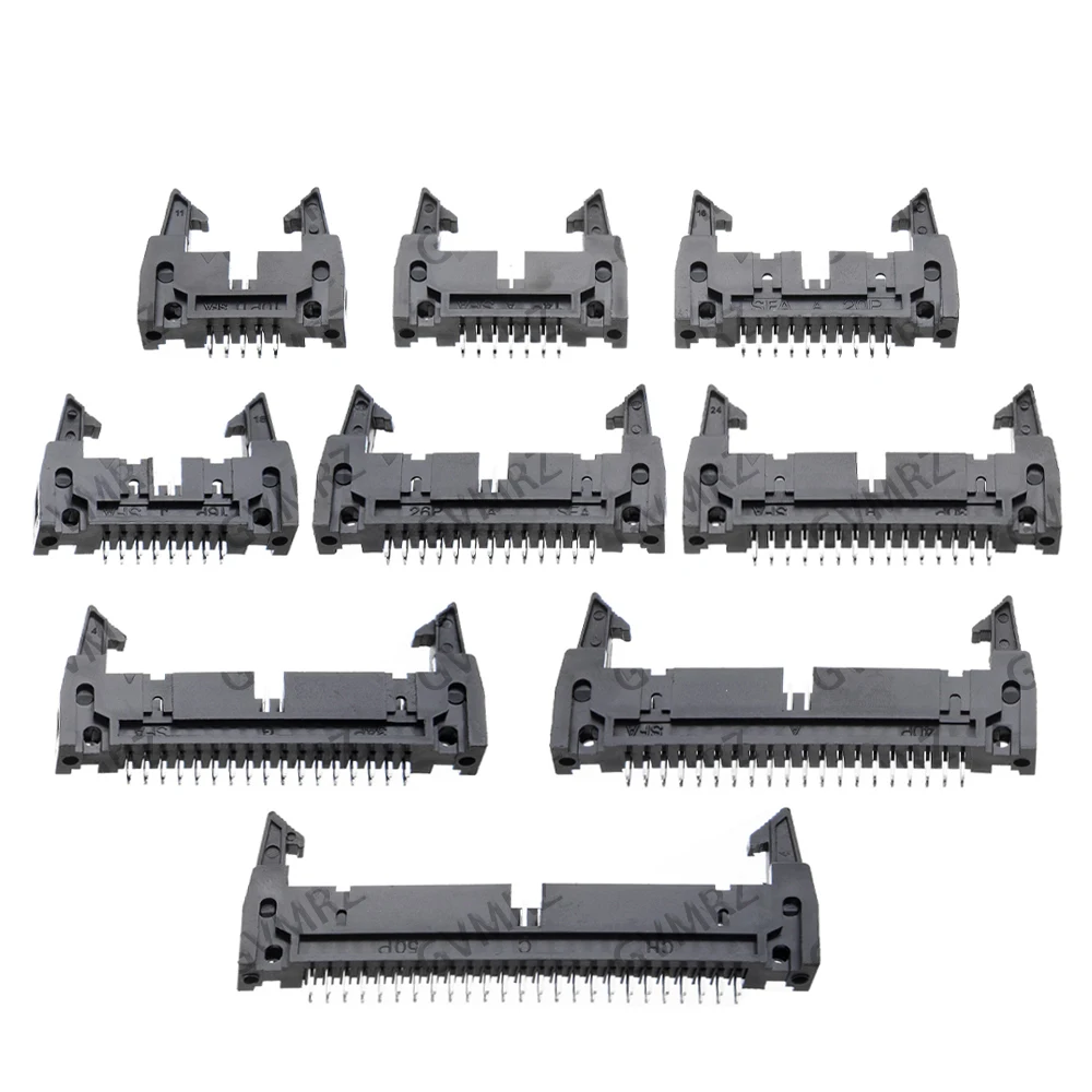 5PCS 16P 30P  50P 20P 26P DC2 2.54mm Socket Header Connector ISP Male Double-spared Straight needle 6P 8P 10P 14P 16P