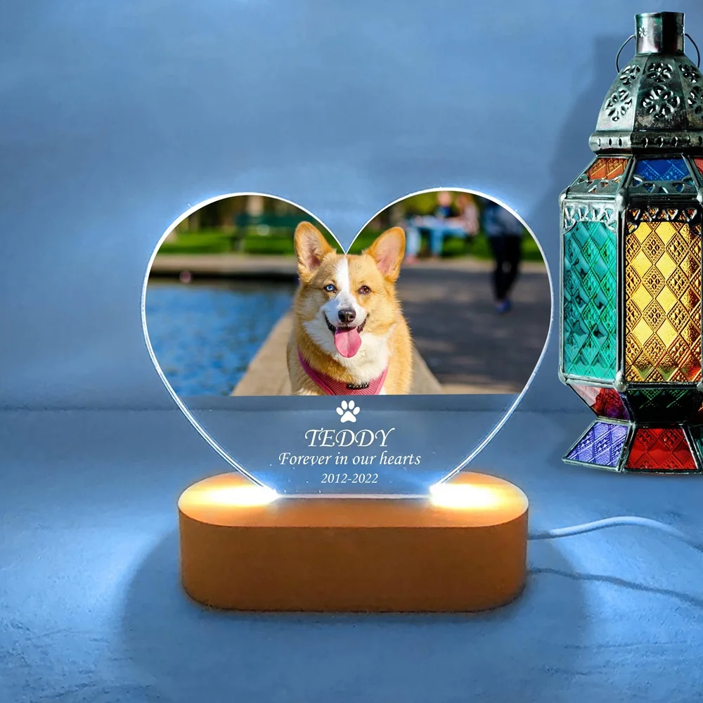 لوحة تذكارية لصور الكلب المخصصة هدية فقدان الحيوانات الأليفة مخصصة تذكار فريد مع صورة مخصصة للكلب تحية تذكارية لـ Cherished #6