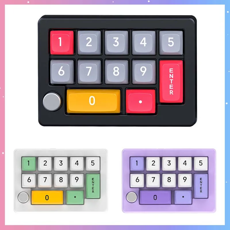 K808 Wired Mechanical Gaming Keypad RGB Light Hot-Swappable Programmable Macro Keypad Numpad With Knob For E-Sports Office
