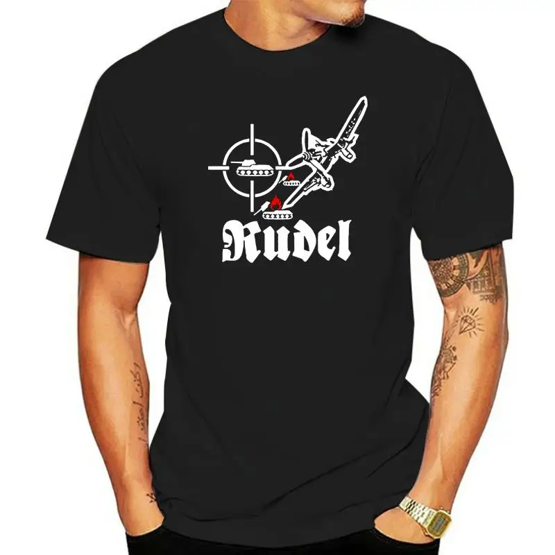 2022 Summer Cotton Tee Shirt Rudel Hans Ulrich Stuka Oberst Luftwaffe Ju 87G 3,7cm Panzerabwe - T Shirt#17543 Fashion T-shirt