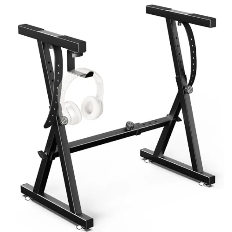 

Keyboard Stand Iron Z-Designed Digital Piano Stand Heavy Duty Foam Padded Arms Fits 54-88 Key Electric Pianos DJ Turntables Syn