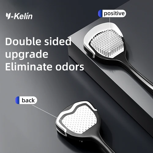 Imagen 2 del producto Y-kelin Herramienta de eliminación de cepillo raspador de lengua para hombres Limpieza bucal y recubrimiento de olores