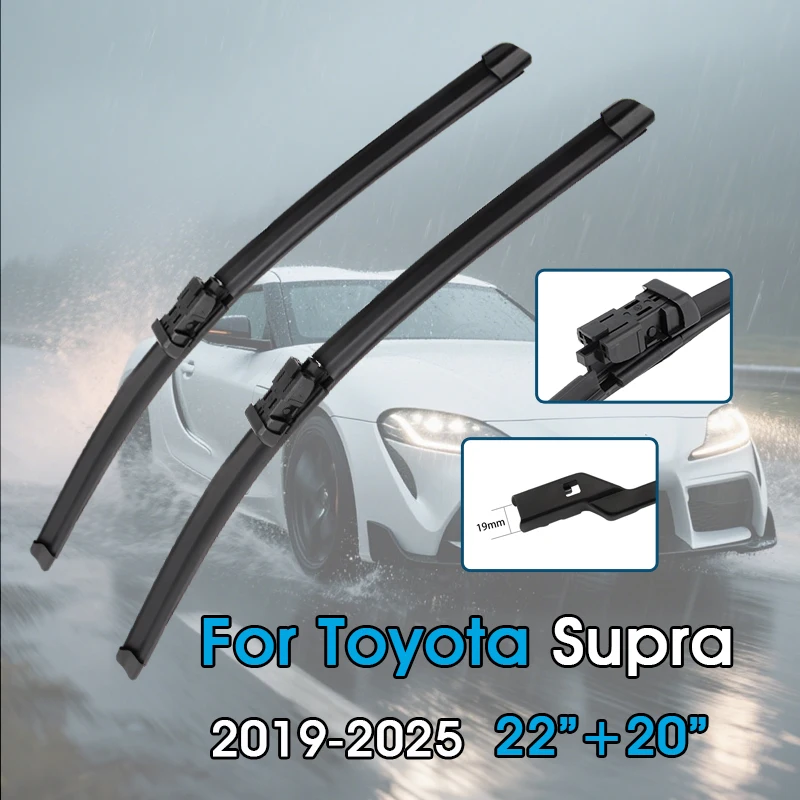 

Автомобильные щетки стеклоочистителя для Toyota Supra A90 GR 2019-2025, лобовое стекло, передние щетки для окон, подходят для кнопочного рычага, автомобильные аксессуары