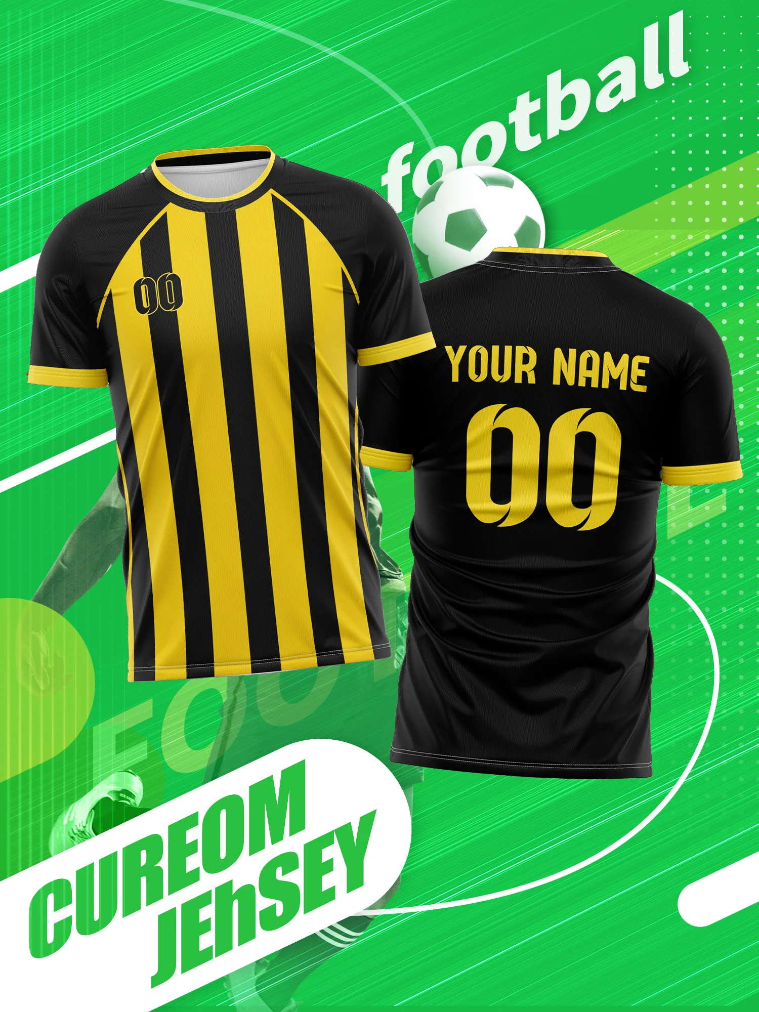 

Футбольная форма с индивидуальным дизайном: фото, имя, номер. Сублимационная печать по всей поверхности. Легкий тренировочный комплект. Подарок для клуба или команды.