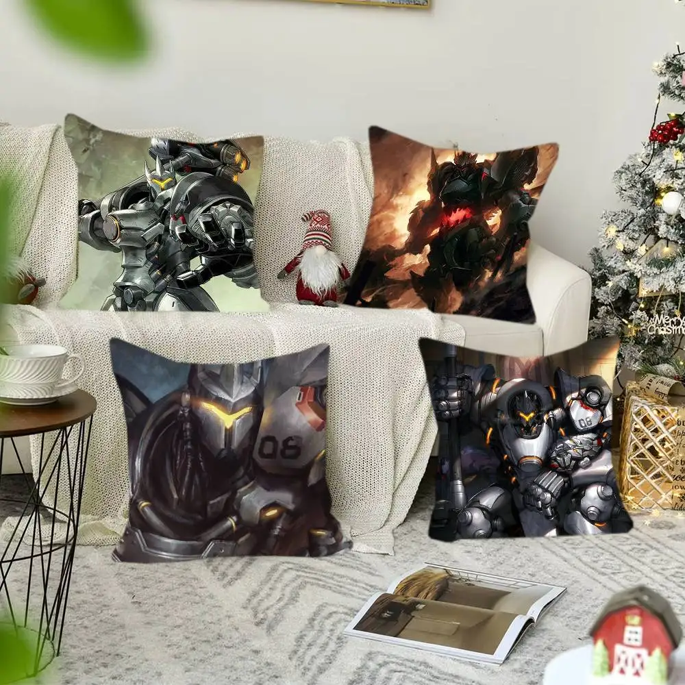 

Game O-overwatch R-reinhardt Square cushions suitable for use in guesthouses bedrooms living rooms sofas and when traveling