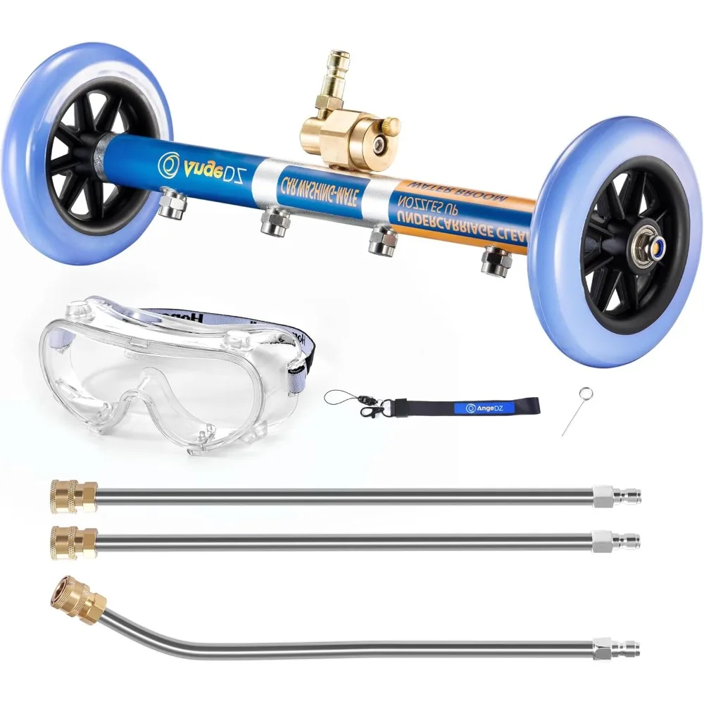 

Насадка для мойки высокого давления ходовой части, 16, водяная метла, аксессуары для мойки мощности с 4 насадками, 3 удлинительными палочками, QC Anti-Fo