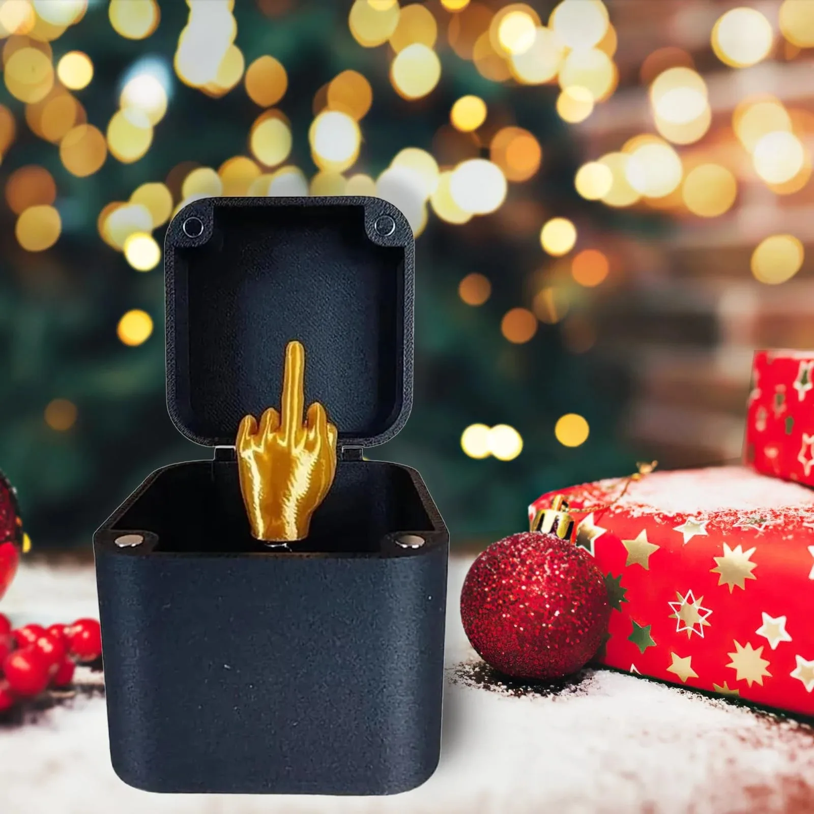 Funny Middle Finger Box, Prank Toy, Gag Gift, Surprise Mystery Box, Christmas Gift, Office Decor, Adult Humor Toy, 2026 New