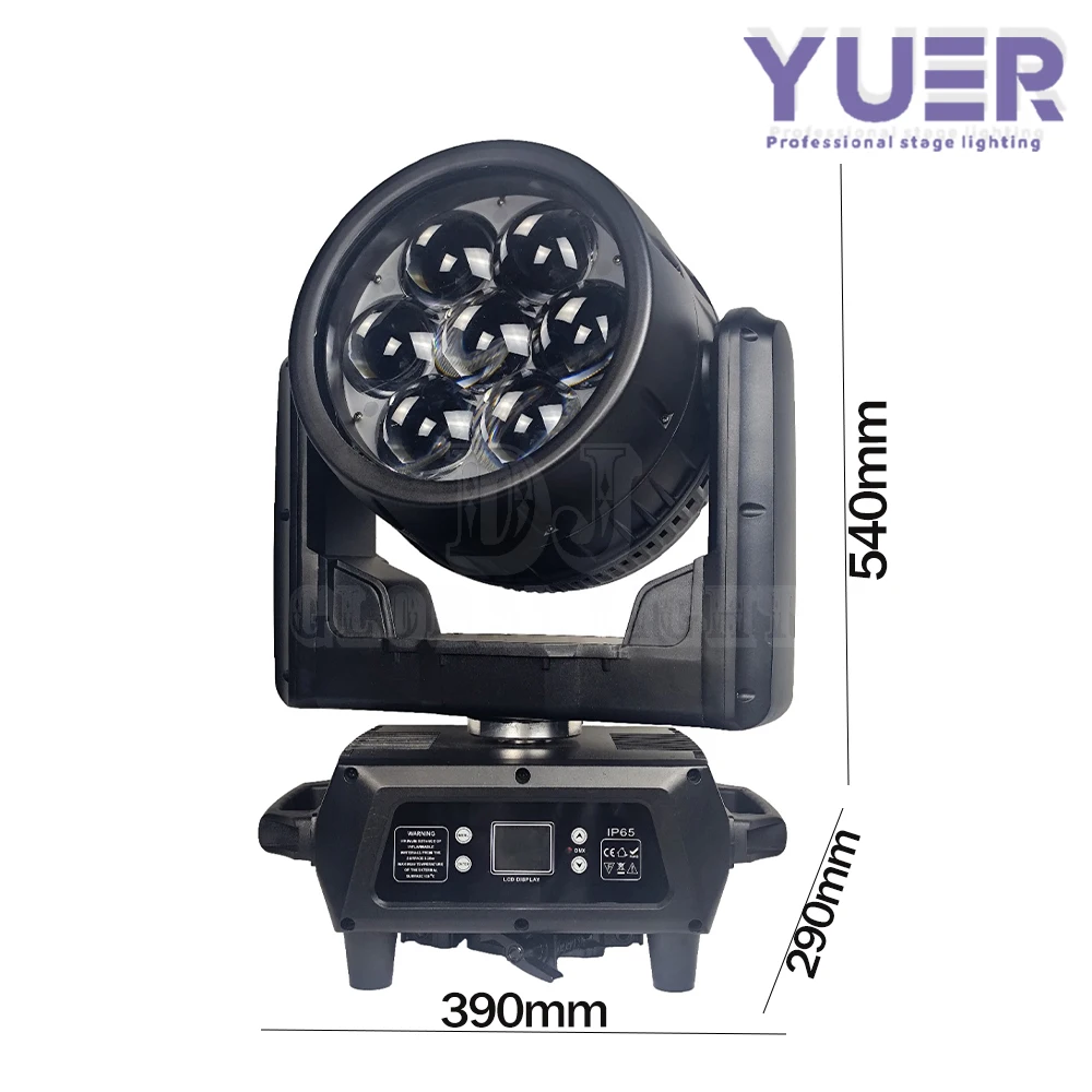 7x60W Bee eyes RGBW LED Moving head Zoom Strobe beam stage effect lighting DJ Disco show party dance wedding decorate YUER