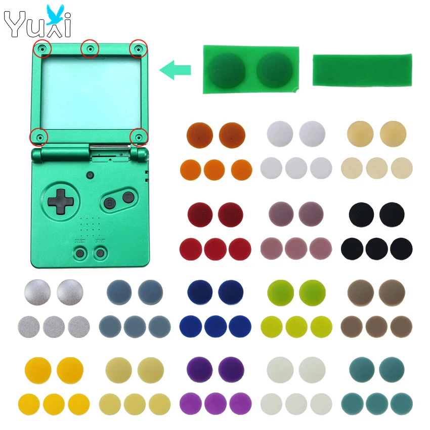 YuXi Rubber Plug Screw Dust Plug Cover Replacement For Gameboy Advance SP for GBA SP Housing Shell