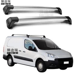 2 pcs For PEUGEOT PARTNER LWB 5 DOOR VAN 2008 - 2015 (FIXED POINT) aluminum alloy belt lock Led shooting CORSS RACK