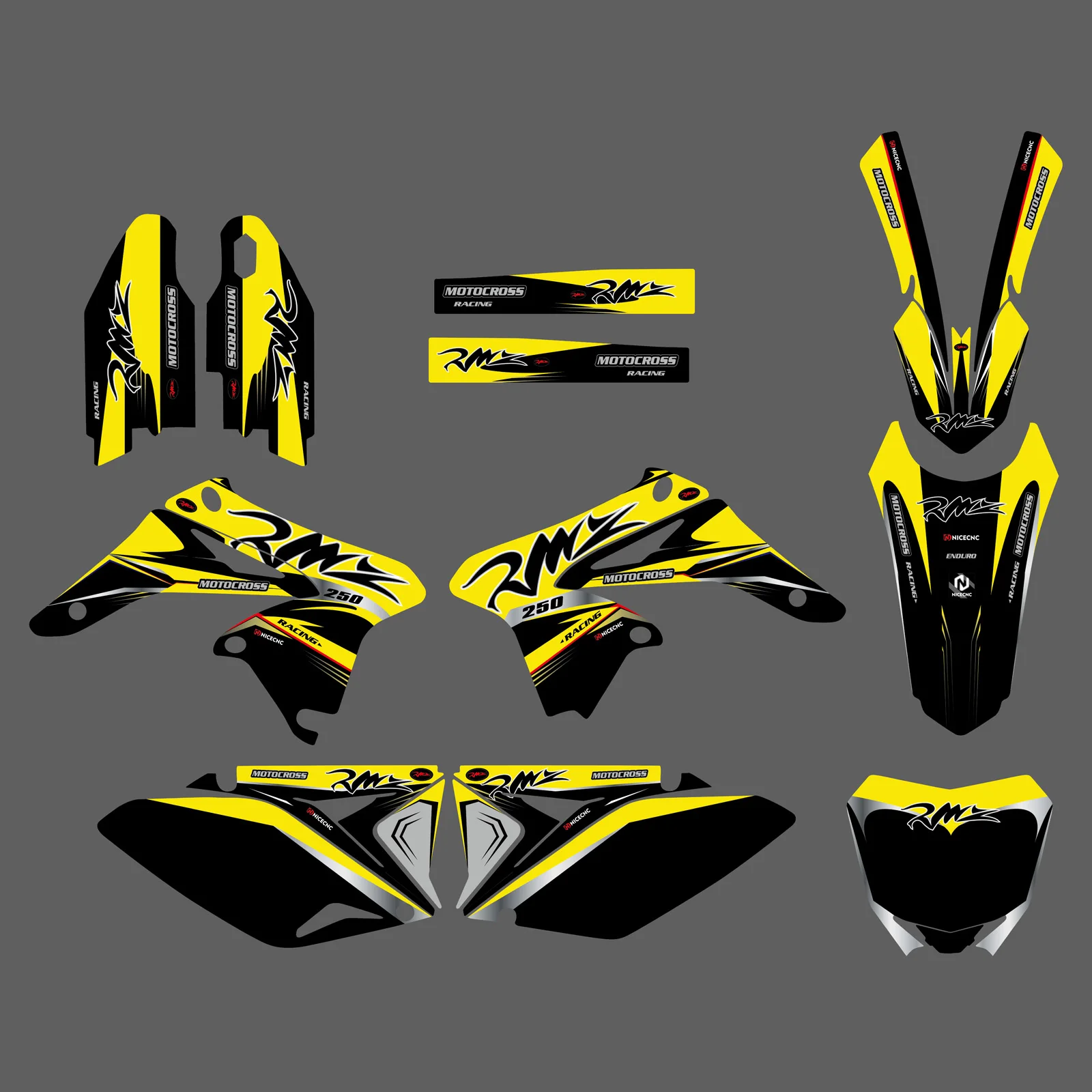 لسوزوكي RMZ 250 RM-Z 250 2010-2018 2017 2016 2015 2014 دراجة نارية هدية الرسومات خلفية الشارات مجموعة ملصقات تخصيص #3
