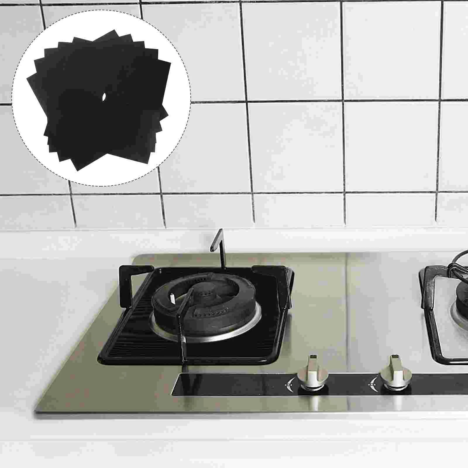 5 Pcs Gas Stove Protection Mat Protectors Stovetop Pads Burner Cover Cooker Oilproof Furnace Kitchen Supply Protective Liners