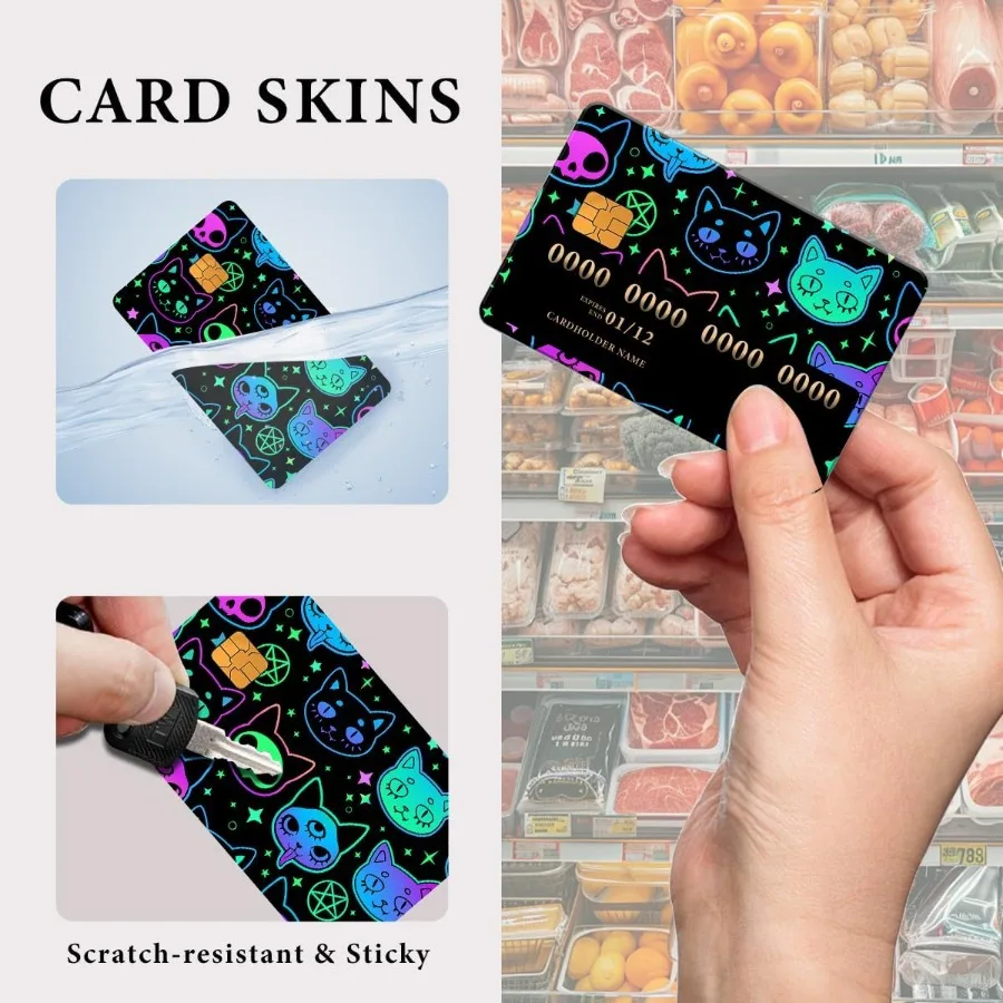 بطاقة الائتمان الجلد لطيف بطاقة الخصم الجلد تحريك 4 قطعة أنيق سليم المضادة للتجاعيد القابلة للإزالة بطاقة الائتمان تحريك لمفتاح النقل Ne