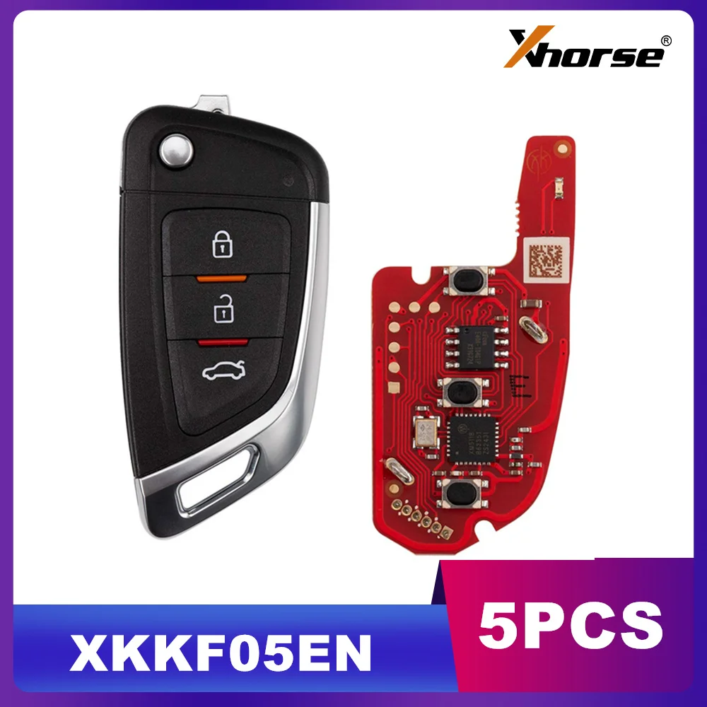 

5PCS Xhorse XKKF05EN Blade Shape Folding Key Second Generation Universal Remote Key Update Version of XKKF02EN