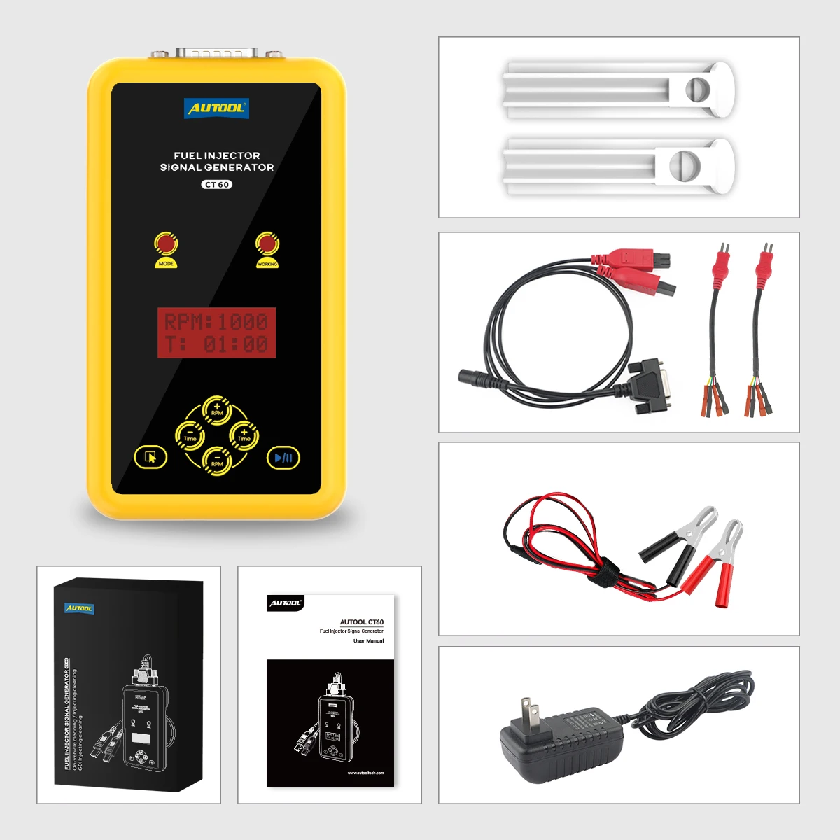 Automotive fuel injector signal generator with adjustable working pulse fuel injector testing instrument Diagnostic Tool for car