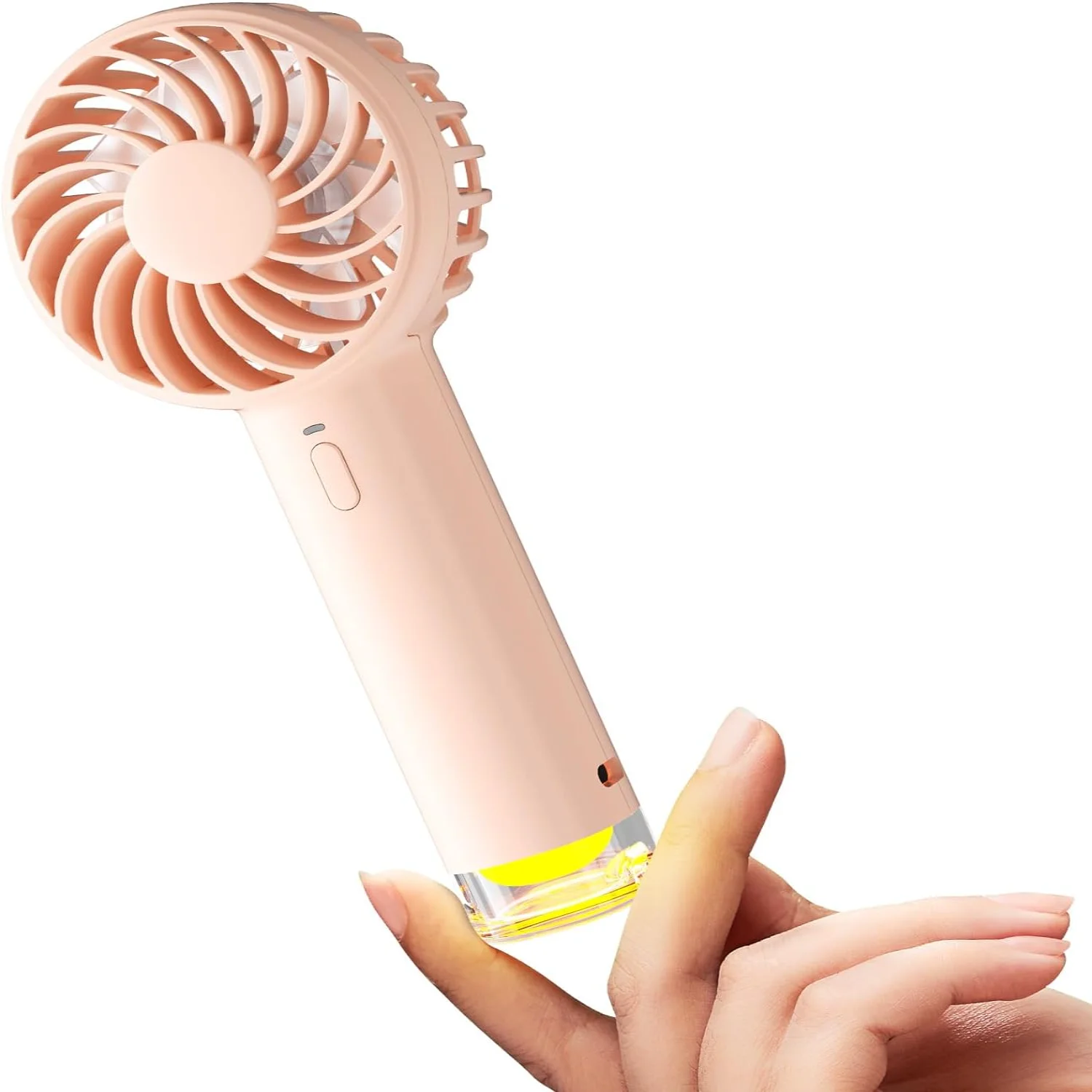 

Cooling Handheld Fan, Battery Operated Fan with Hook, 10 Hours, Ice Cooling , 3 Wind Speed, Portable Pocket Fan for Travel Indoo