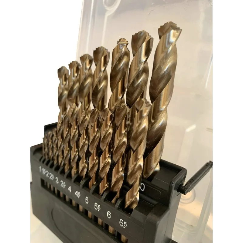 

Metric M42 8% Cobalt Twist Drill Bits Set for Stainless Steel and Hard Metal (1mm-10mm/19pcs)