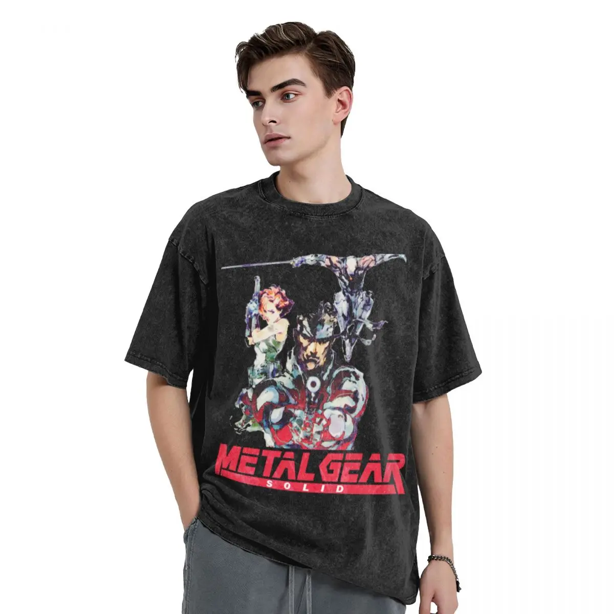 

Retro Metal Gear Solid T-Shirt T-Shirt quick-drying man t shirt boys whites vintage graphic tee tshirts for men