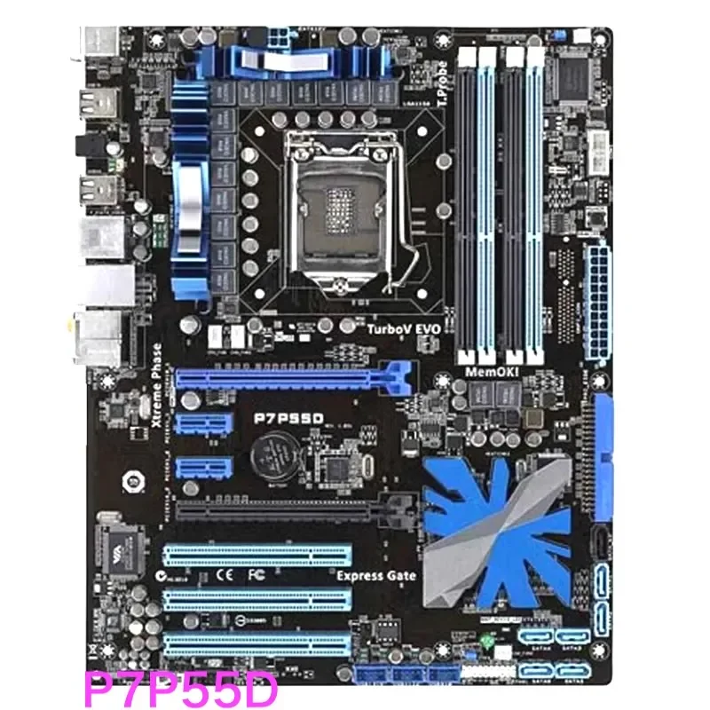 

Подходит для материнской платы ASUS P7P55D 16 ГБ LGA 1156 DDR3 ATX P55, материнская плата, 100% протестирована, ОК, полностью работает