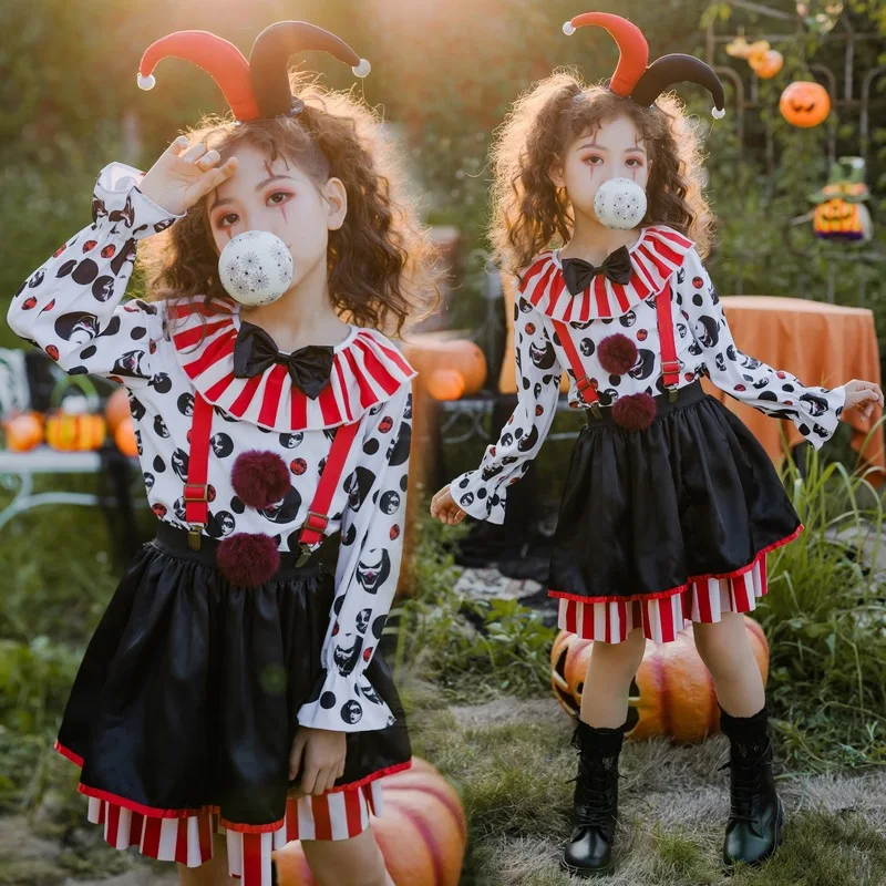 Disfraz de Payaso de Circo para Niña, Disfraz de Halloween, Cosplay, Fiesta, Harry Potter, Disfraz de Bruja, Princesa