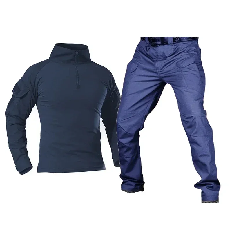 ชุดยุทธวิธี IL ชุดล่าสัตว์ เสื้อยุทธวิธี ชุดลายพราง เสื้อผ้าแอร์ซอฟต์ ชุดเดินป่า ชุดยุทธวิธีลายมัลติแคม สีดำ