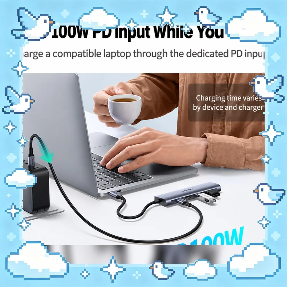 UGREEN 50209 5-in-1 USB-C Hub with 4K HDMI, 3 USB 3.0 Ports and 100W PD Charging