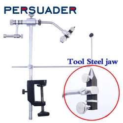 Persuader 1set 360 degree rotary fly Tying Vise with C-Clamp strengthened Hard Jaws rotation precision fly tying tools
