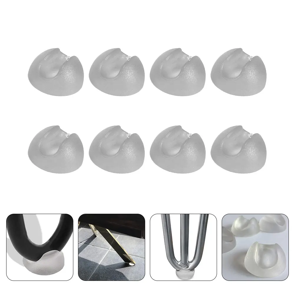 

8pcs Anti-slip Table Feet Covers Furniture Protectors Chair Leg Floor Silica Gel Rubber Non-scratch Pads Mats Home Office