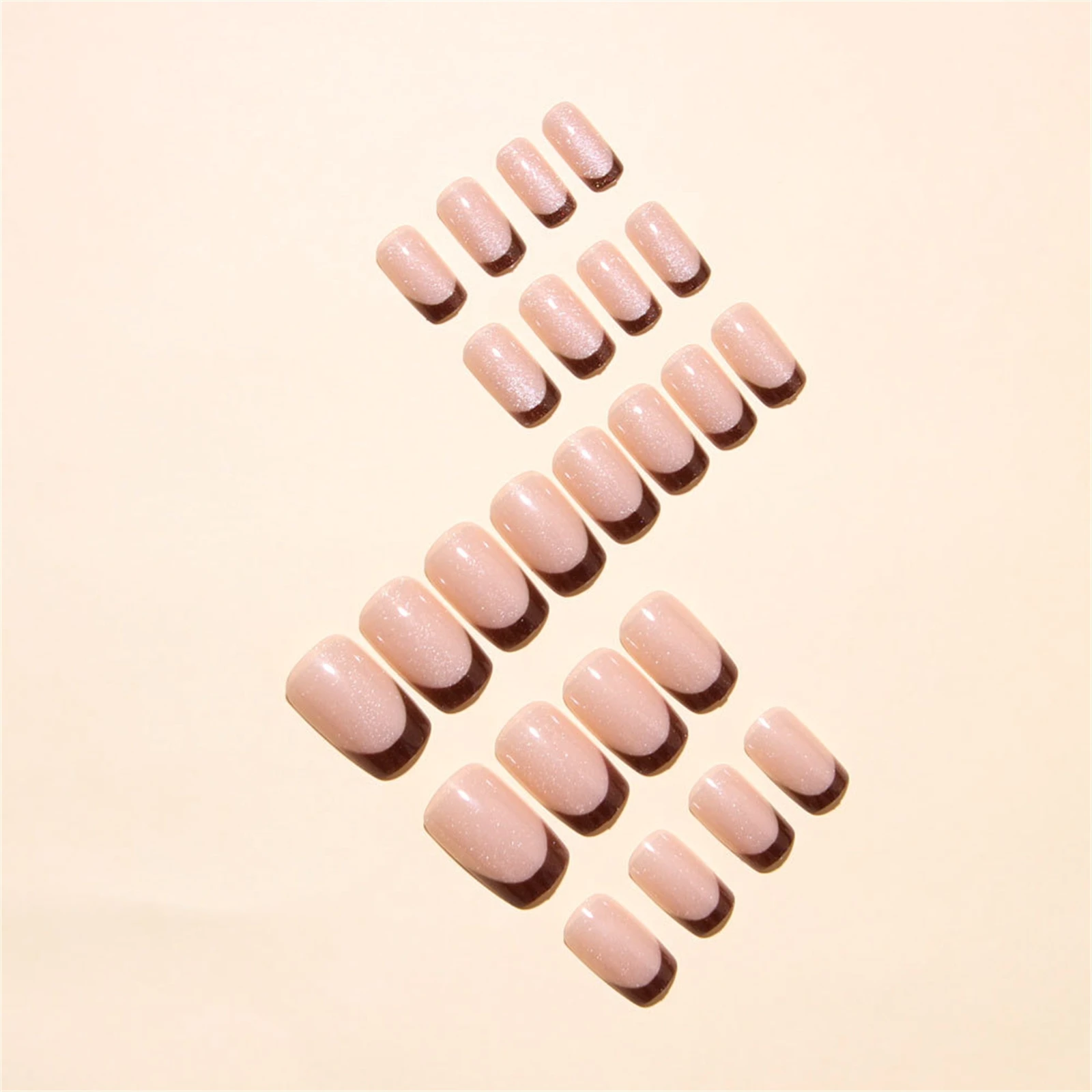 Braune künstliche Nägel im fra – Nail Art Simple Bewertung und Preis