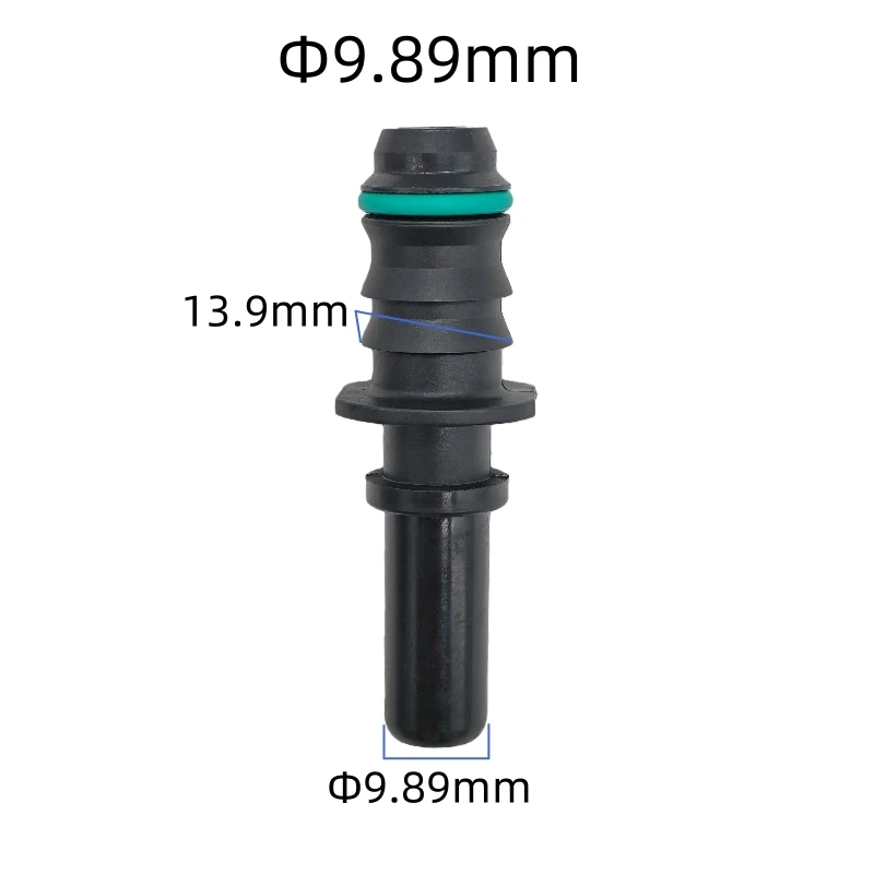 9.89mm 9.89 ID12 male connector plastic male end piece with high quality with black color 180 degree 2pcs a lot