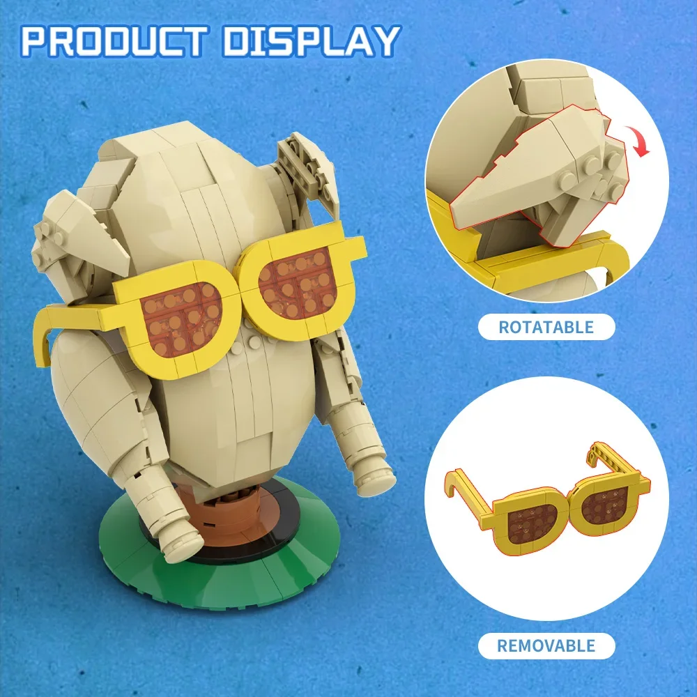 Gobricks MOC ตลกตุรกีหัวบล็อกอาคารภาพยนตร์เพื่อนตุรกีรูปตัวอักษรอิฐประกอบของเล่นเด็กของขวัญ