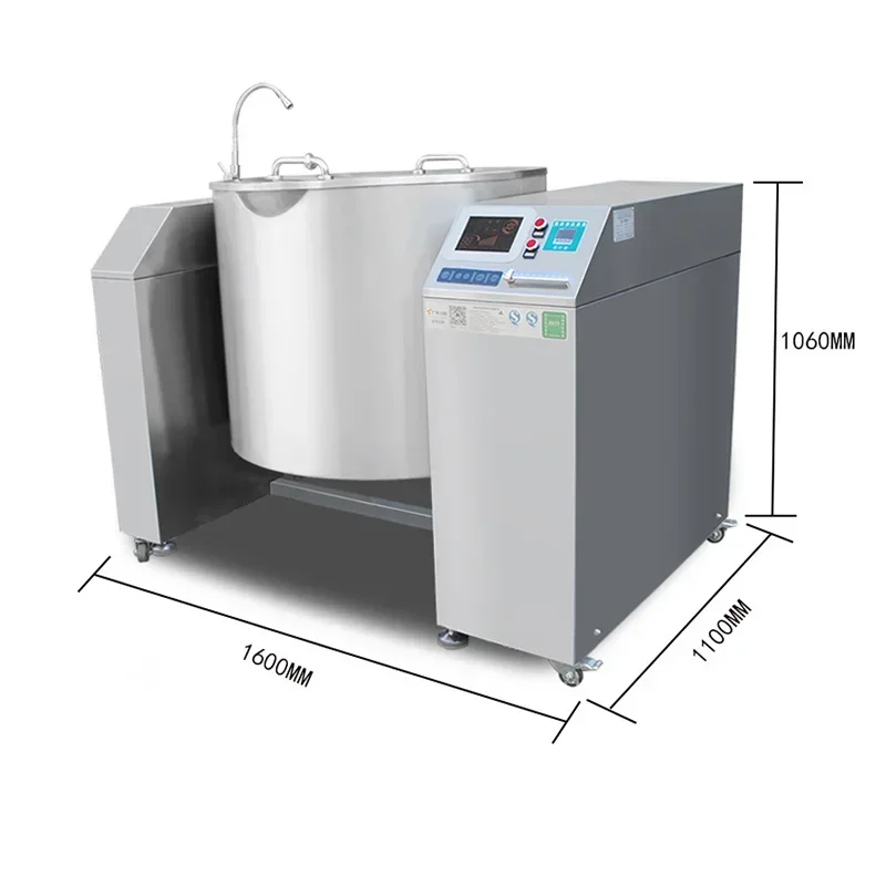 Olla de sopa tipo inclinación para el hogar, 220v, 380V/30KW, olla de sopa tipo oscilante de alta potencia, sartén automática para salsa de carne marinada/mixin