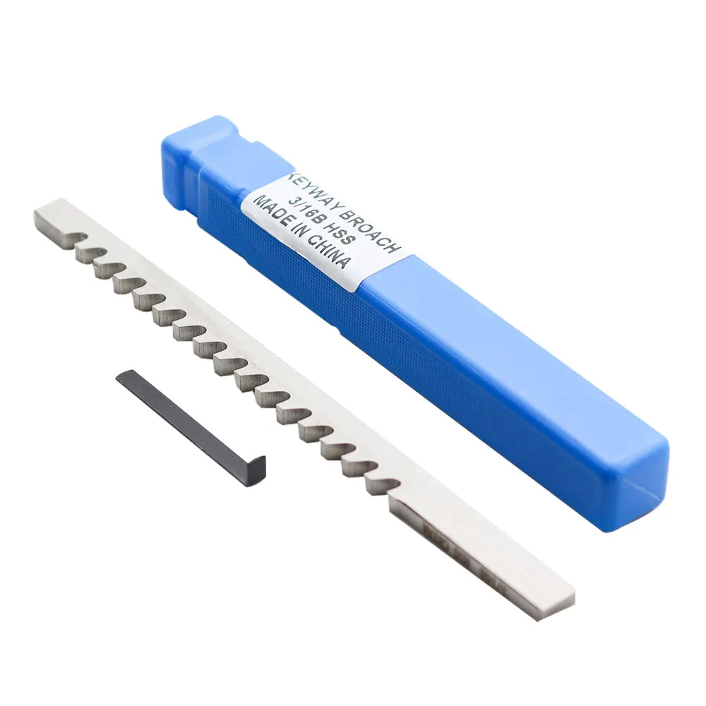 3/16 B Inch Size Push Type Keyway Broach for CNC Broaching machine Metalworking High speed steel HSS Cutting Tool