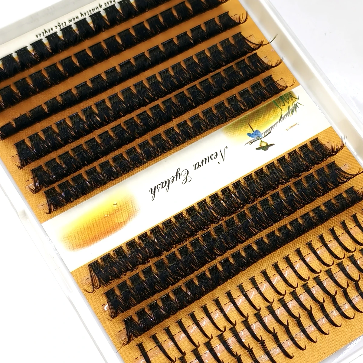 12row DIY 3DWispy spikes60D80DIndividual Lashes Cluster D Curl Mix Lash Clusters Eyelash Extension  Natural Lashes Eyelash Book