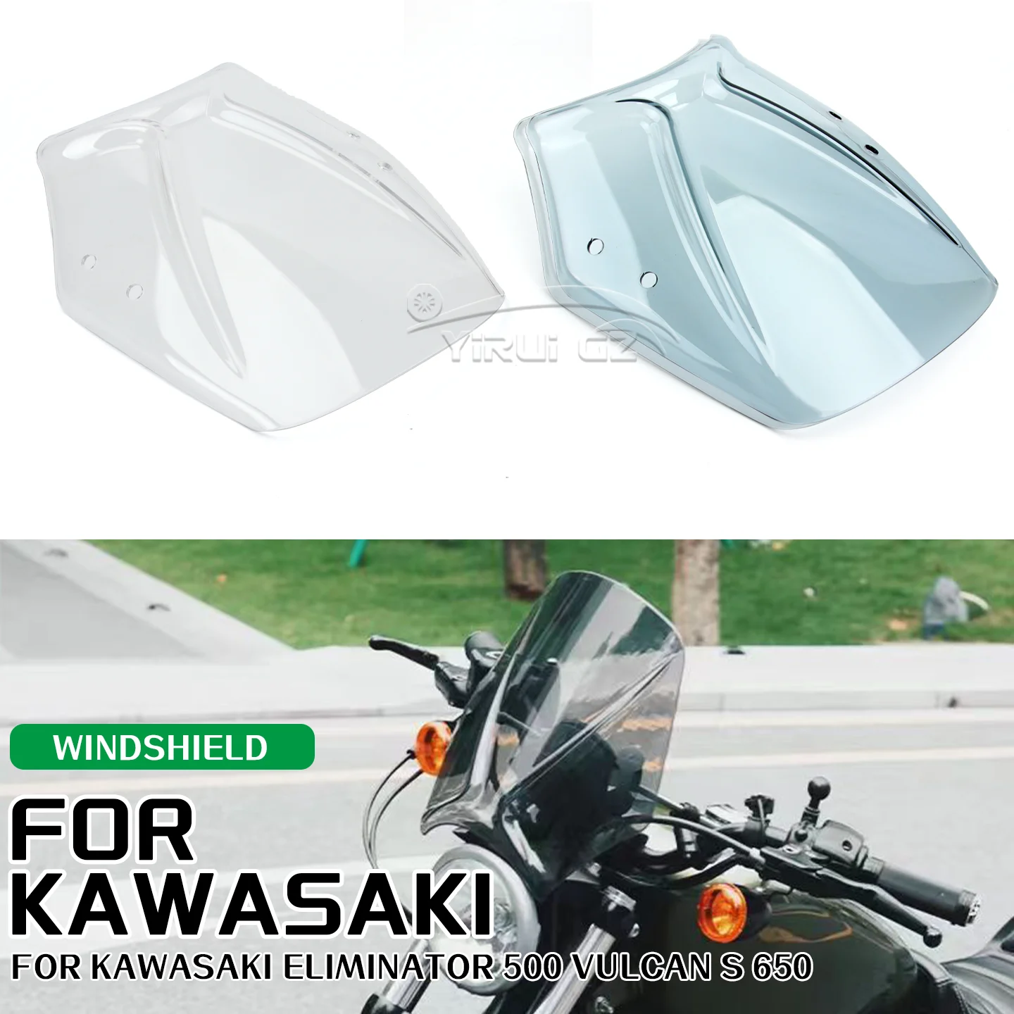 

Для Kawasaki Vulcan S 650 2015-2022 2021 Eliminator 500, новое переднее лобовое стекло мотоцикла, высокая прозрачность, ветрозащитное лобовое стекло