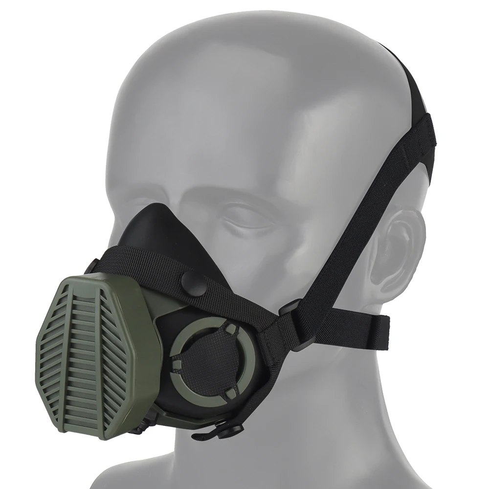 SOTR-Maske, spezielle taktische Atemschutzmaske, halbes Gesicht für Militar Paintball, Airsoft, CS, Cosplay, HEPA-Filtration, Partikel – Detail 23