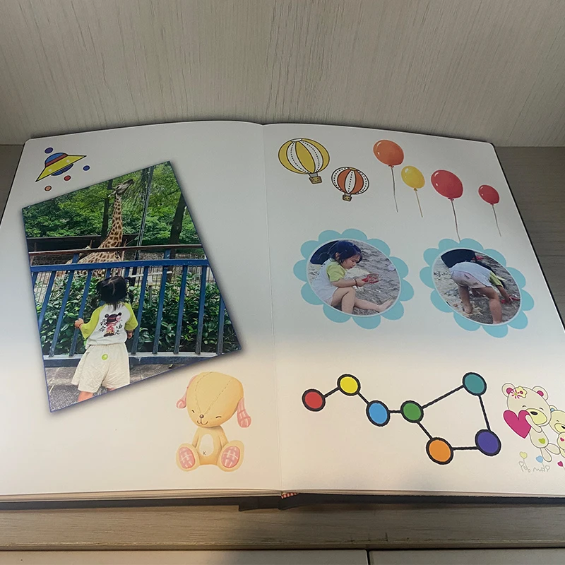 

Handmade DIY Album 21x30 cm Children's Wedding Commemorative Album Stickers Scrapbook Collection Handmade Album
